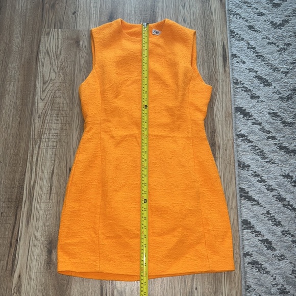 NEW! HP 🥳🥳🥳Zara Orange Textured Mini Dress - Picture 9 of 13